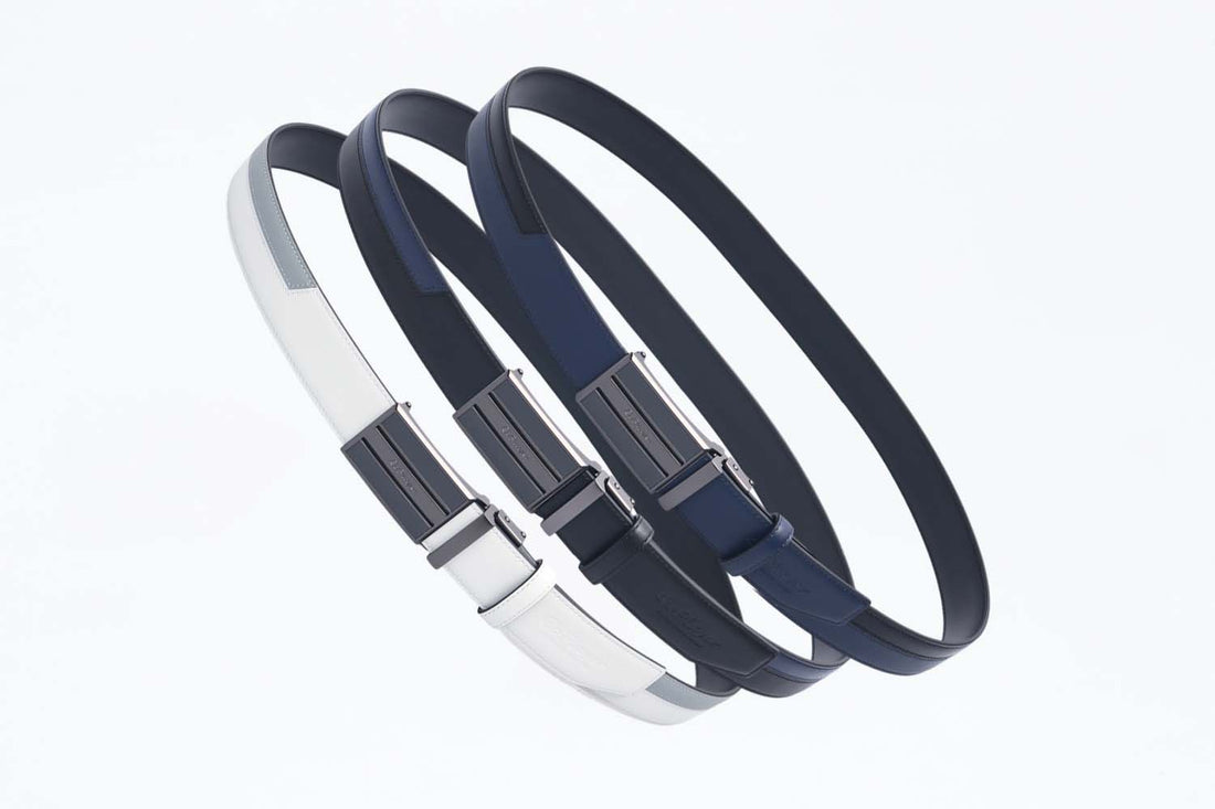 GoPlayer® 雙色滑扣牛皮皮帶｜把「合身」做到毫米級的高爾夫品味