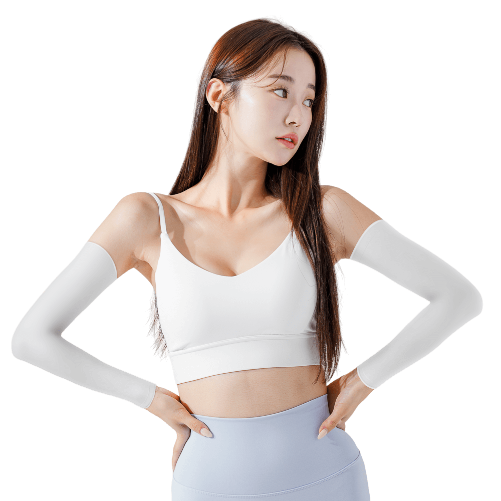 GoPlayer女涼感防曬袖套(白)