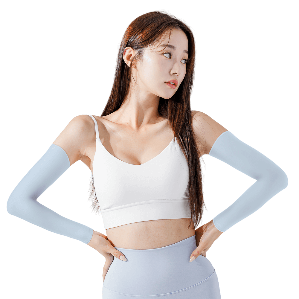 GoPlayer女涼感防曬袖套(淺藍)