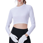 GoPlayer 女抗UV半身防曬衣(白)