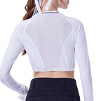 GoPlayer 女抗UV半身防曬衣(白)