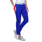GoPlayer Women's Elastic Waist Quick-Drying Golf Pants (Colorful Blue)