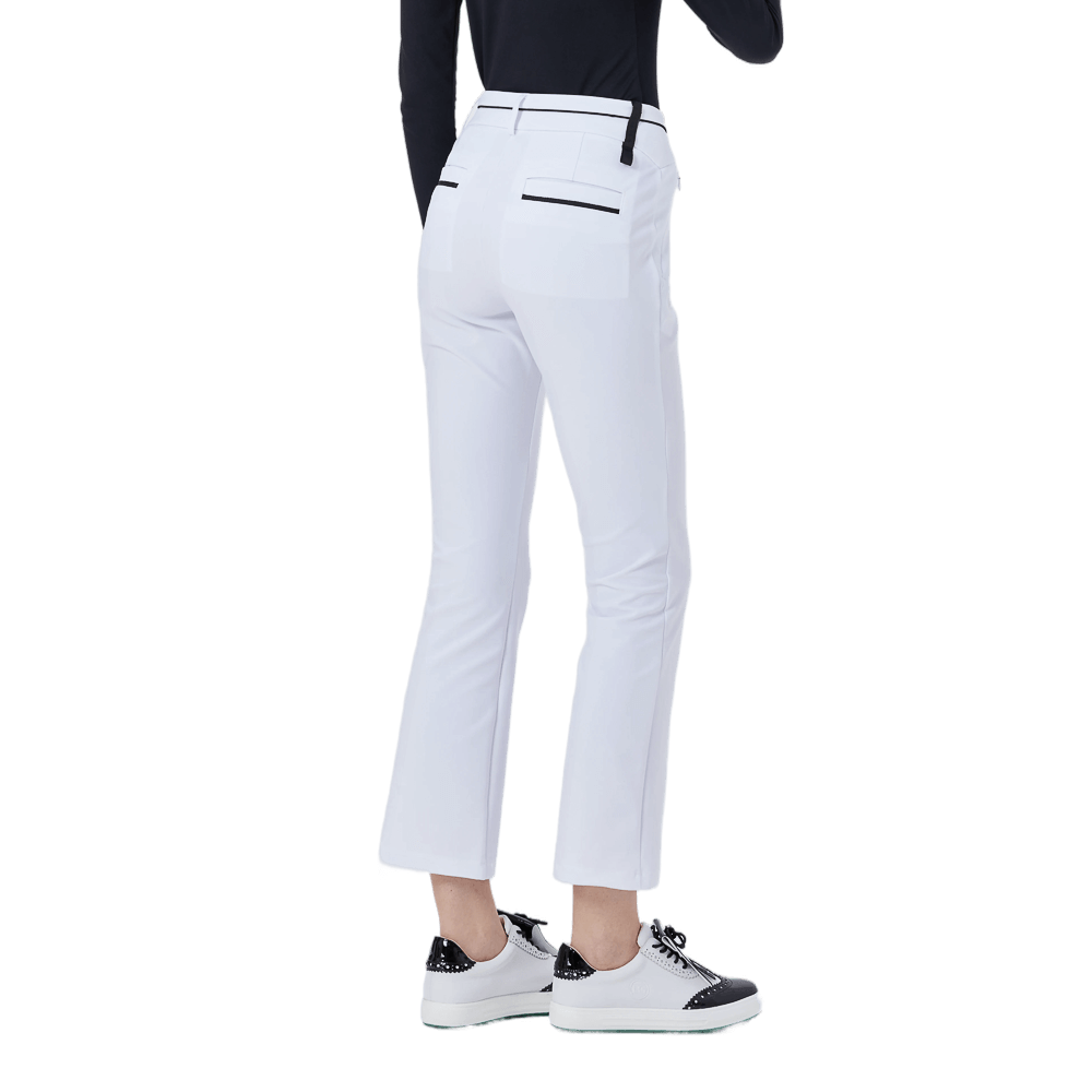 GoPlayer女高腰彈性高爾夫長褲(白)