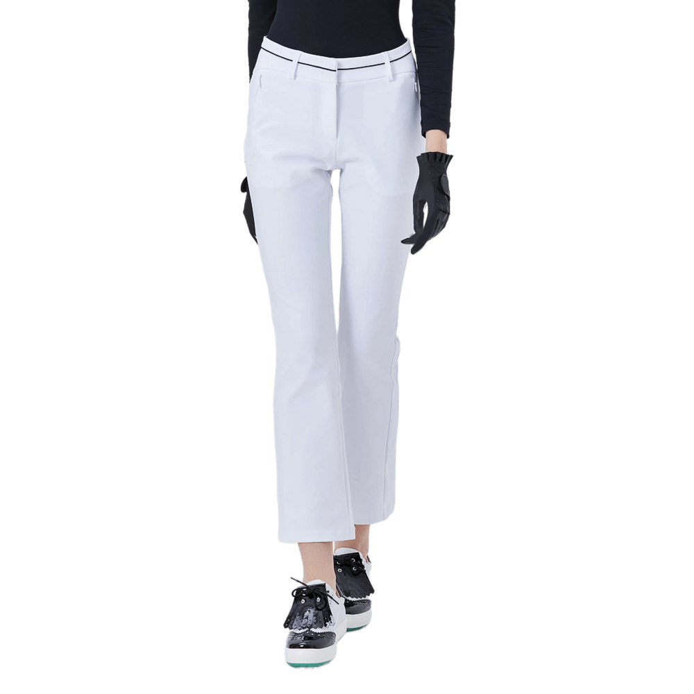 GoPlayer女高腰彈性高爾夫長褲(白)