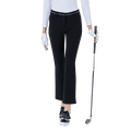 GoPlayer レディース ハイウエスト エラスティック ゴルフ パンツ (ブラック)