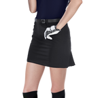 GoPlayer Women's Elastic Waist Golf Skirt (Black)