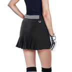 GoPlayer Women's Elastic Waist Golf Skirt (Black)