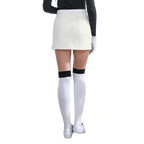 GoPlayer女彈性腰高爾夫褲裙(米白)