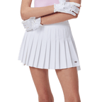 GoPlayer女彈性高腰百褶裙(白)