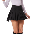 GoPlayer女彈性高腰百褶裙(黑)