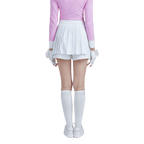 GoPlayer女高爾夫假兩件式百褶褲裙(白)