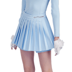 GoPlayer女高爾夫假兩件式百褶褲裙(淺藍)