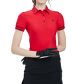 GoPlayer女輕薄超彈短袖上衣(紅)