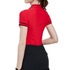 GoPlayer女輕薄超彈短袖上衣(紅)