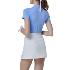 GoPlayer女彈性透氣短袖上衣(淡藍)