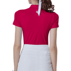 GoPlayer女彈性透氣短袖上衣(紅)