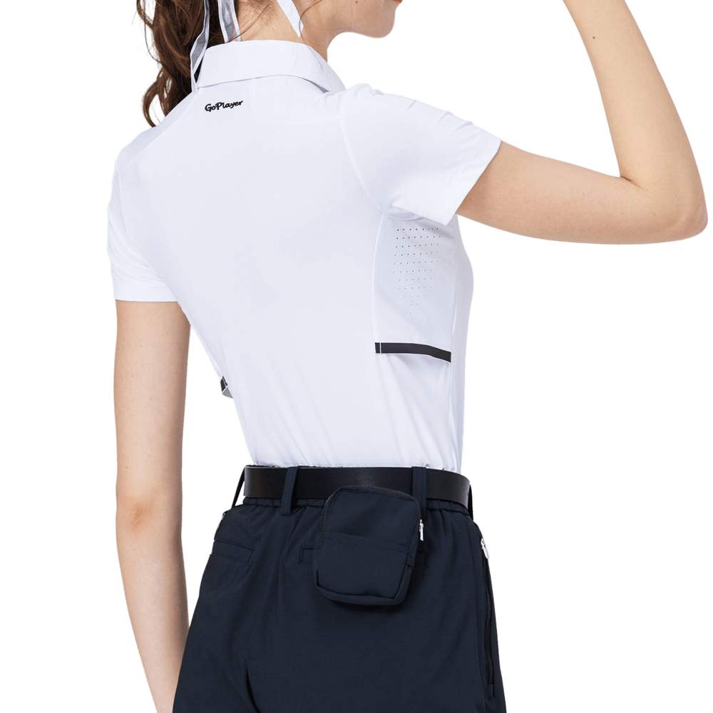 GoPlayer女涼感透氣短袖(白)