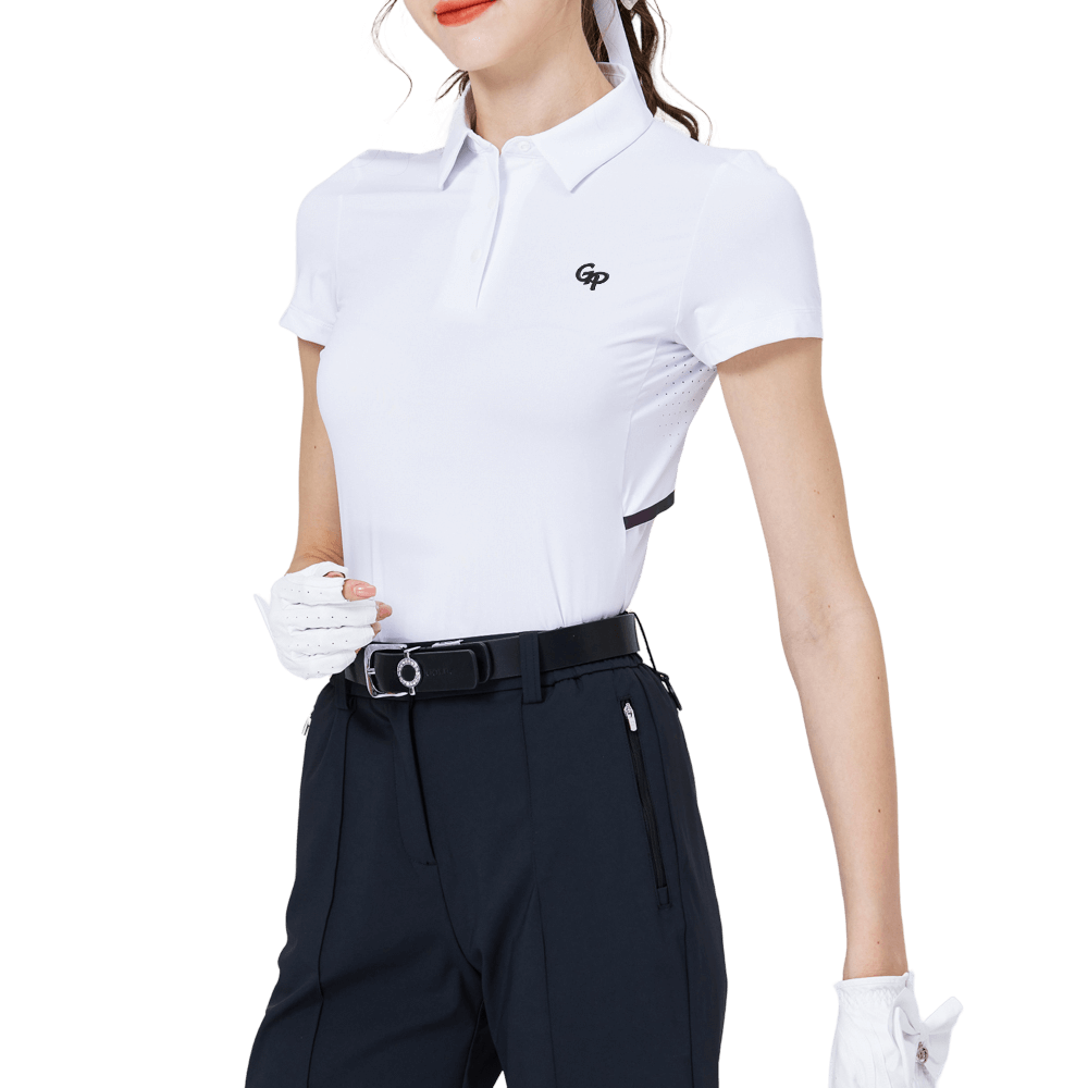 GoPlayer女涼感透氣短袖(白)