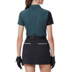GoPlayer女立領高爾夫短袖(墨綠)