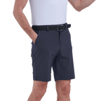 GoPlayer men's punched elastic golf shorts (blue gray)