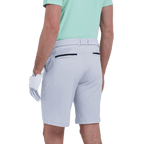 GoPlayer men's punched elastic golf shorts (light gray)