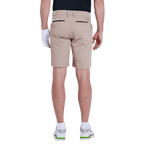 GoPlayer男沖孔彈性高爾夫短褲(卡其)2025