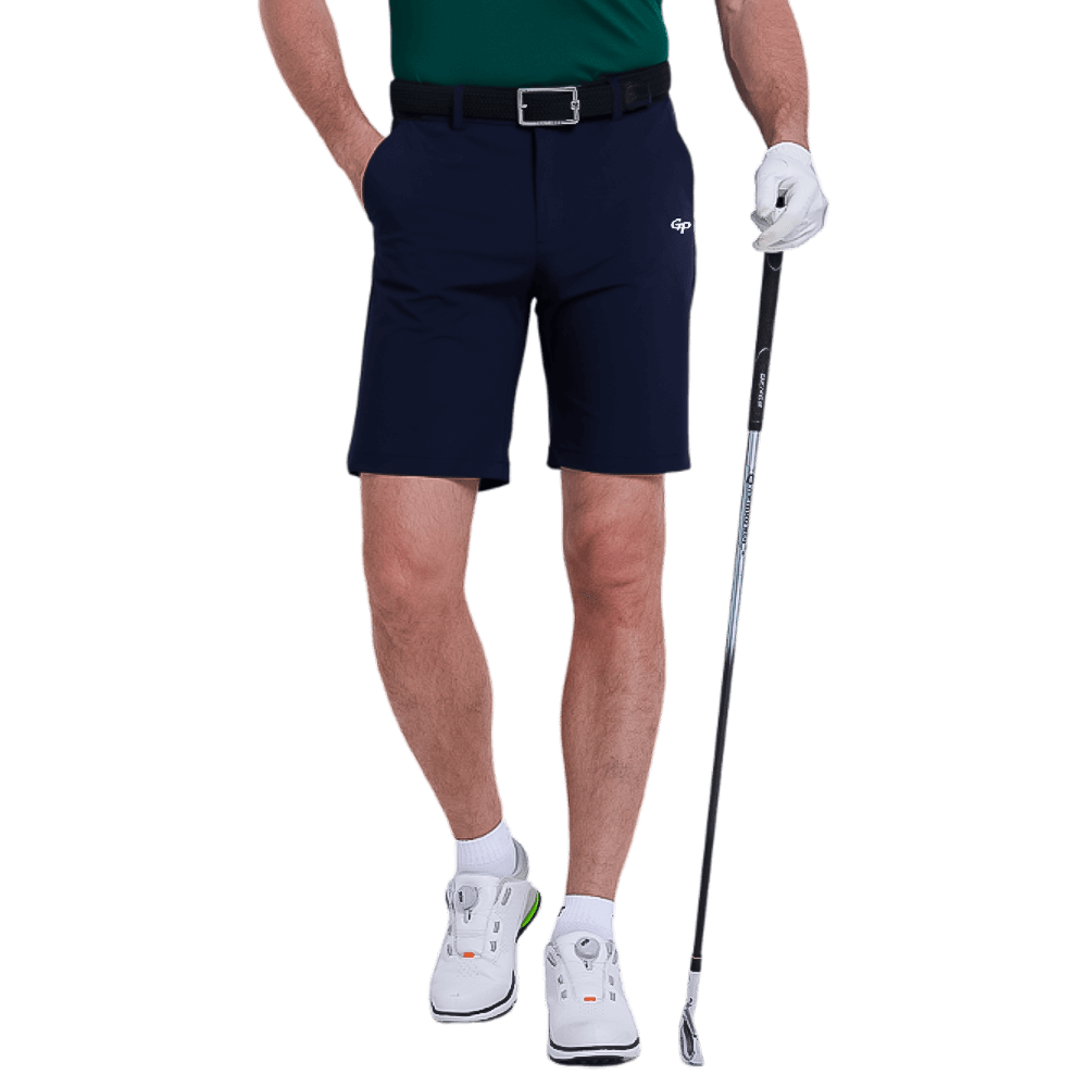 GoPlayer男沖孔彈性高爾夫短褲(藏青)2025