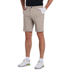 GoPlayer男彈性腰高爾夫短褲(卡其)