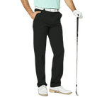 GoPlayer男彈性腰高爾夫長褲(黑)