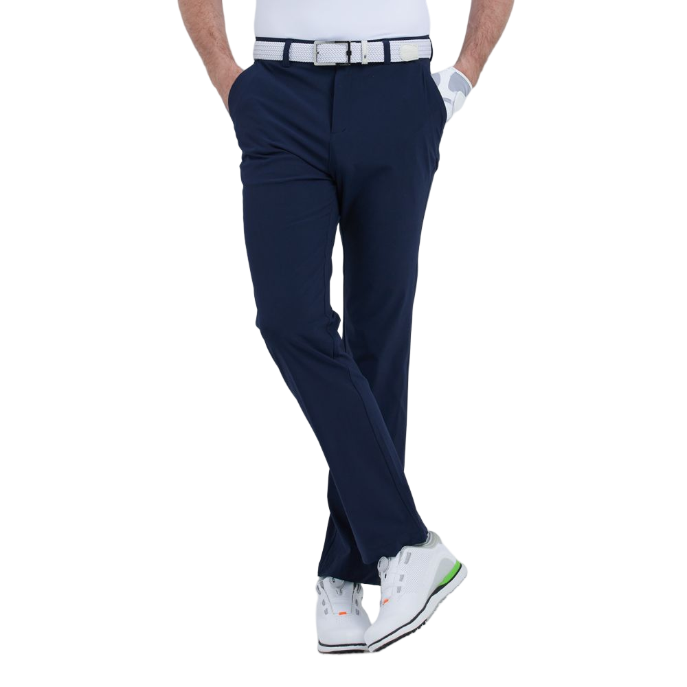 GoPlayer メンズ 穴あき通気性ゴルフ パンツ (ネイビー ブルー)