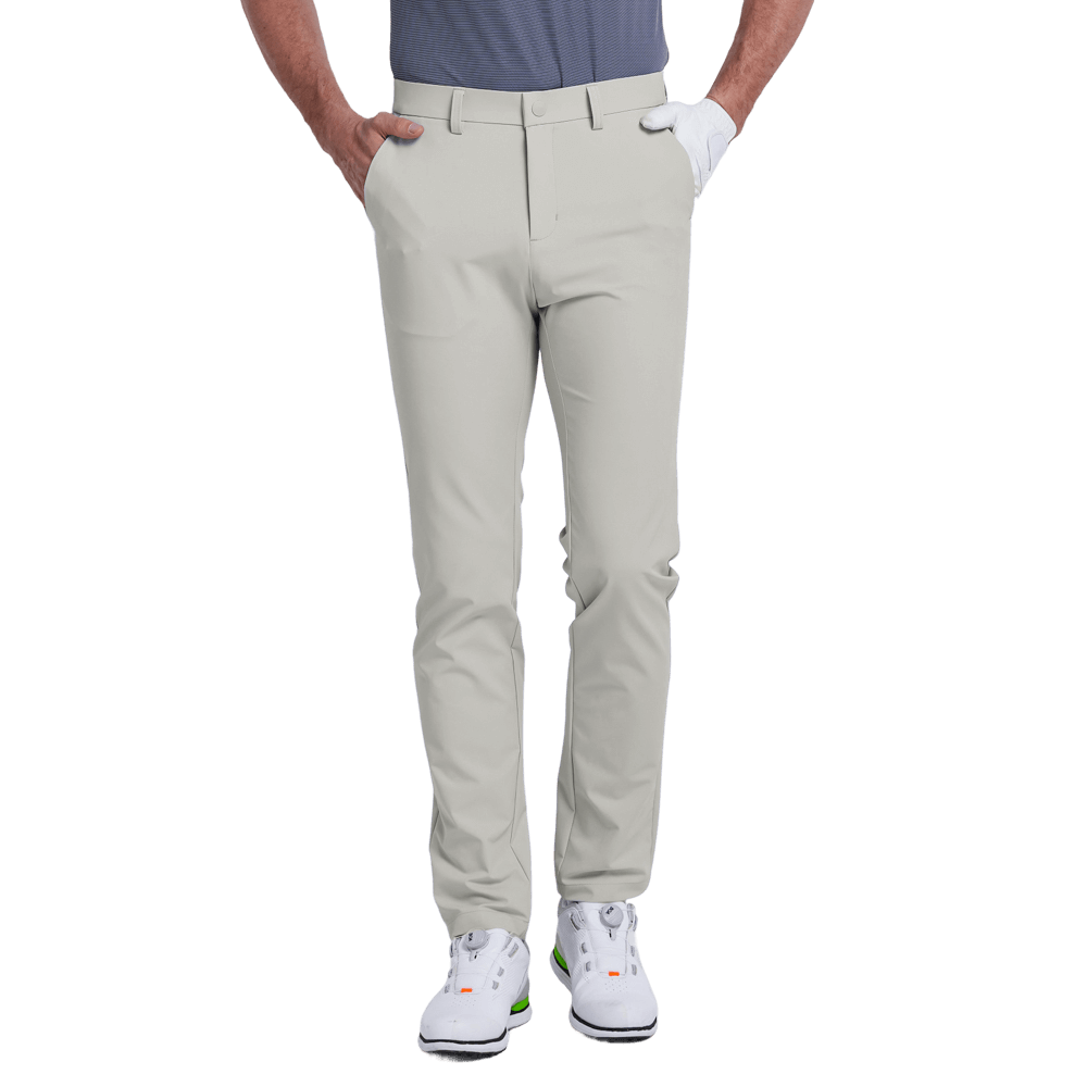 GoPlayer男吸濕排汗高爾夫長褲(淺灰)2025