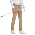GoPlayer男秋冬彈力腰高爾夫長褲(卡其)