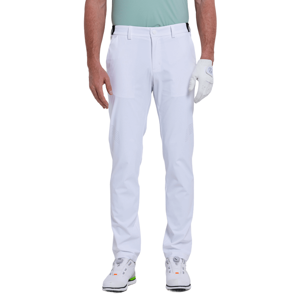 GoPlayer男彈性高爾夫長褲(白)