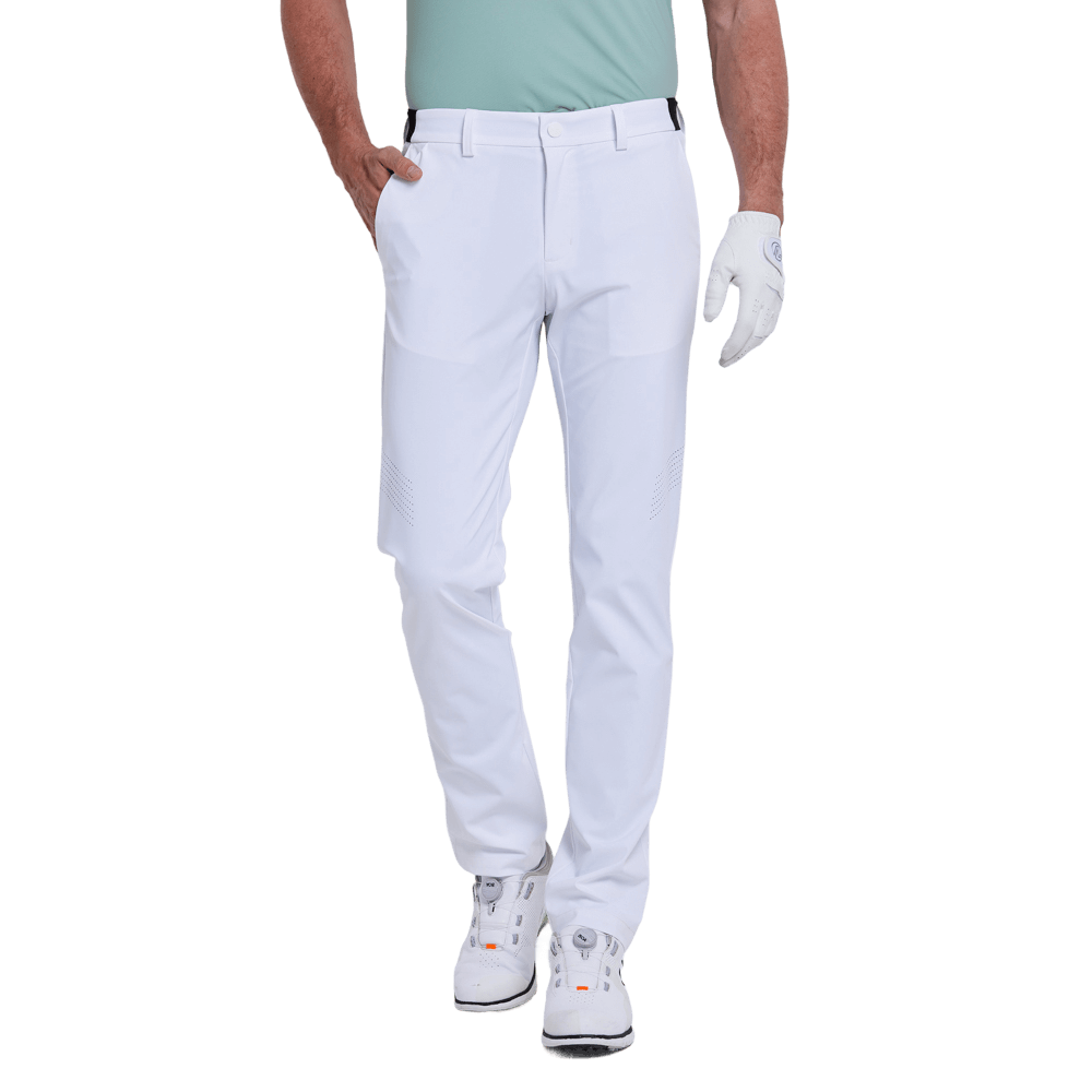 GoPlayer男彈性高爾夫長褲(白)