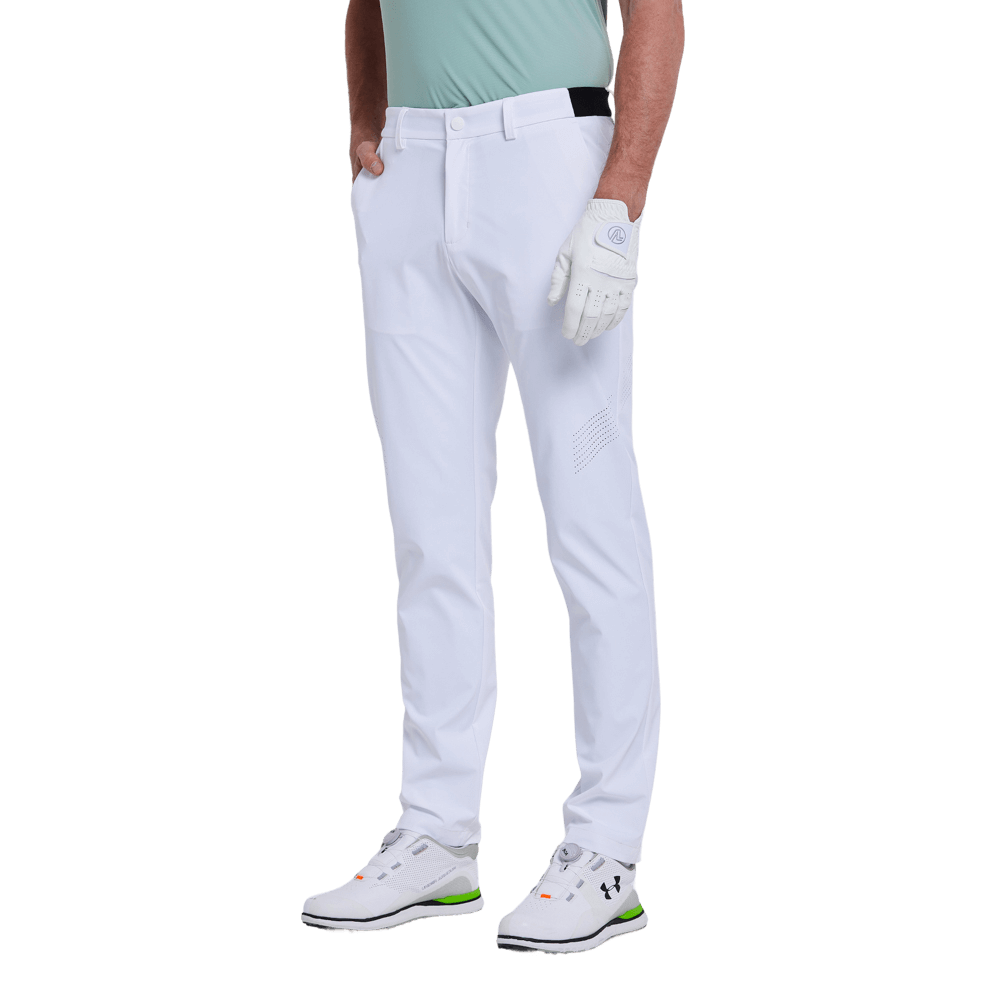 GoPlayer男彈性高爾夫長褲(白)