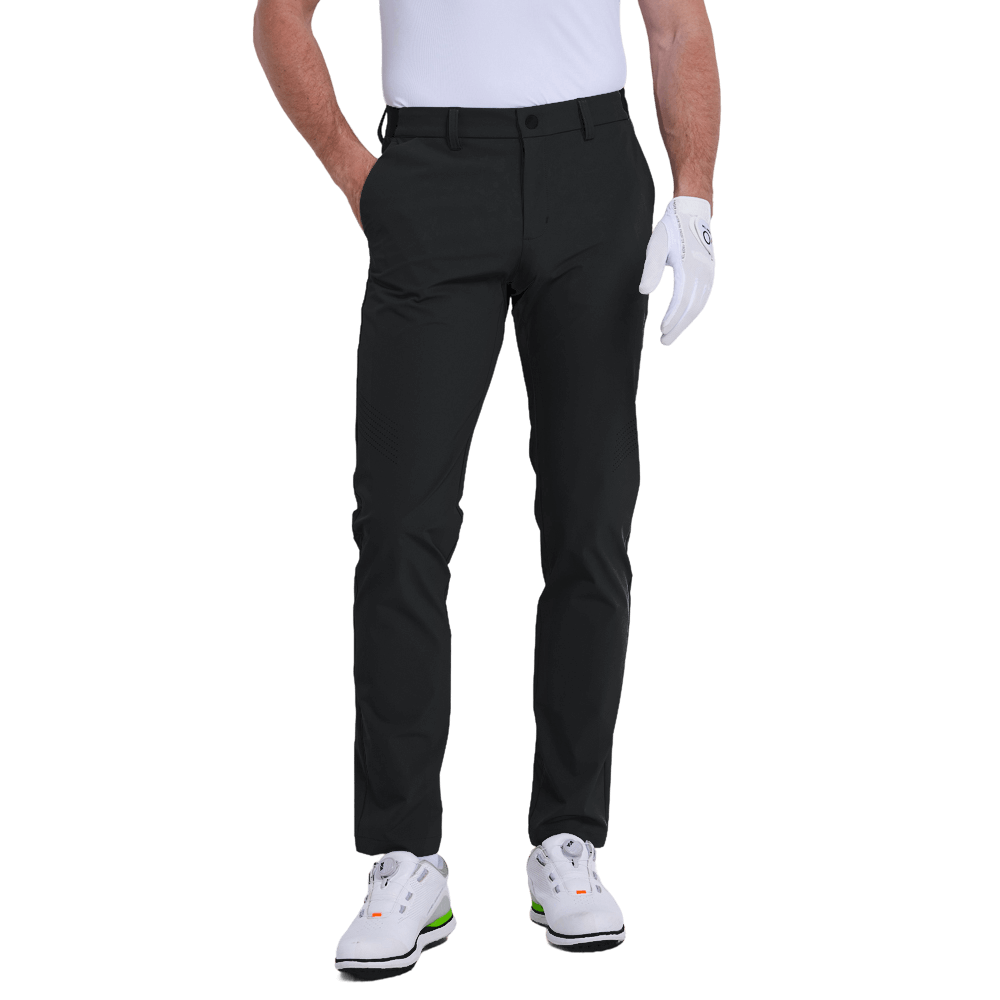 GoPlayer男彈性高爾夫長褲(黑)