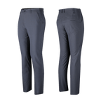 GoPlayer彈性腰圍快乾高爾夫長褲(灰格紋)