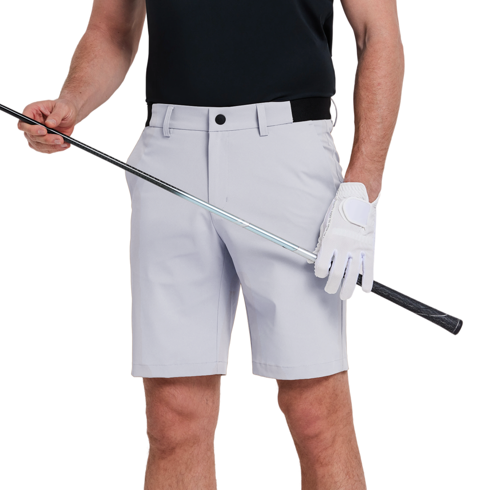 GoPlayer男彈性腰快乾短褲(淺灰)2026