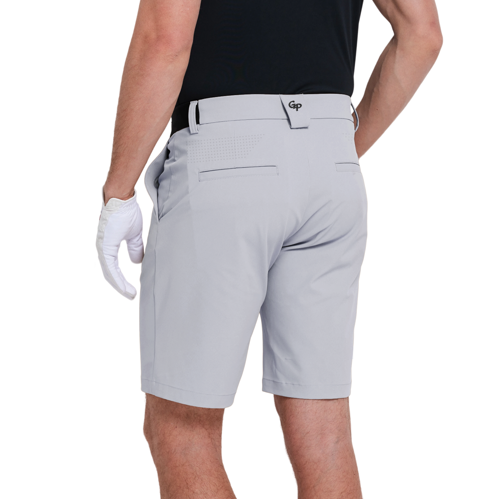 GoPlayer男彈性腰快乾短褲(淺灰)2026