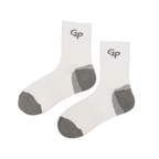GoPlayer男竹炭氣墊中筒運動襪白