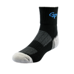 GoPlayer男竹炭氣墊中筒運動襪黑