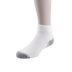 GoPlayer Women's Bamboo Charcoal Ankle Sports Socks (White Pink)