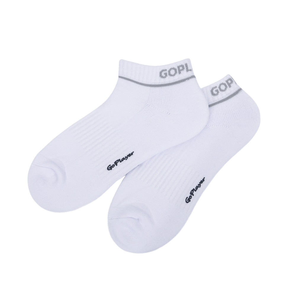 GoPlayer女高爾夫氣墊抗菌短襪(白)