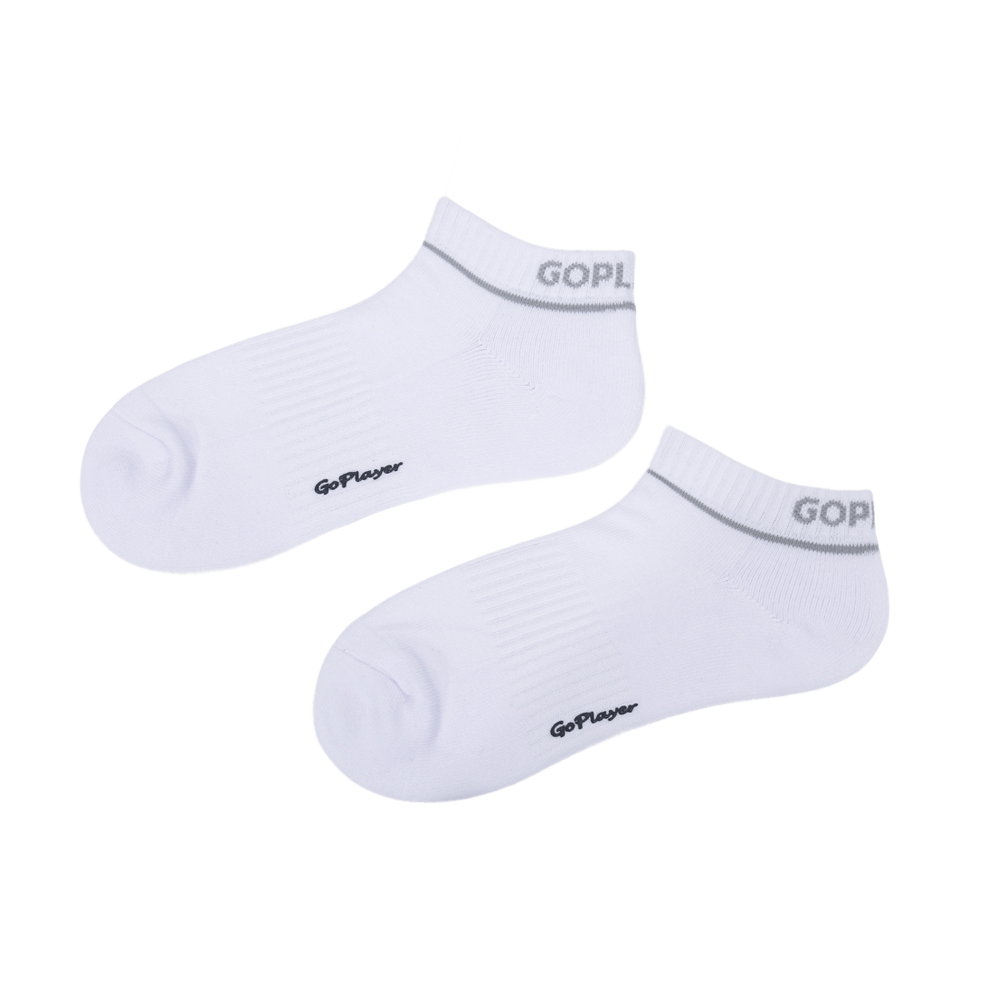 GoPlayer女高爾夫氣墊抗菌短襪(白)