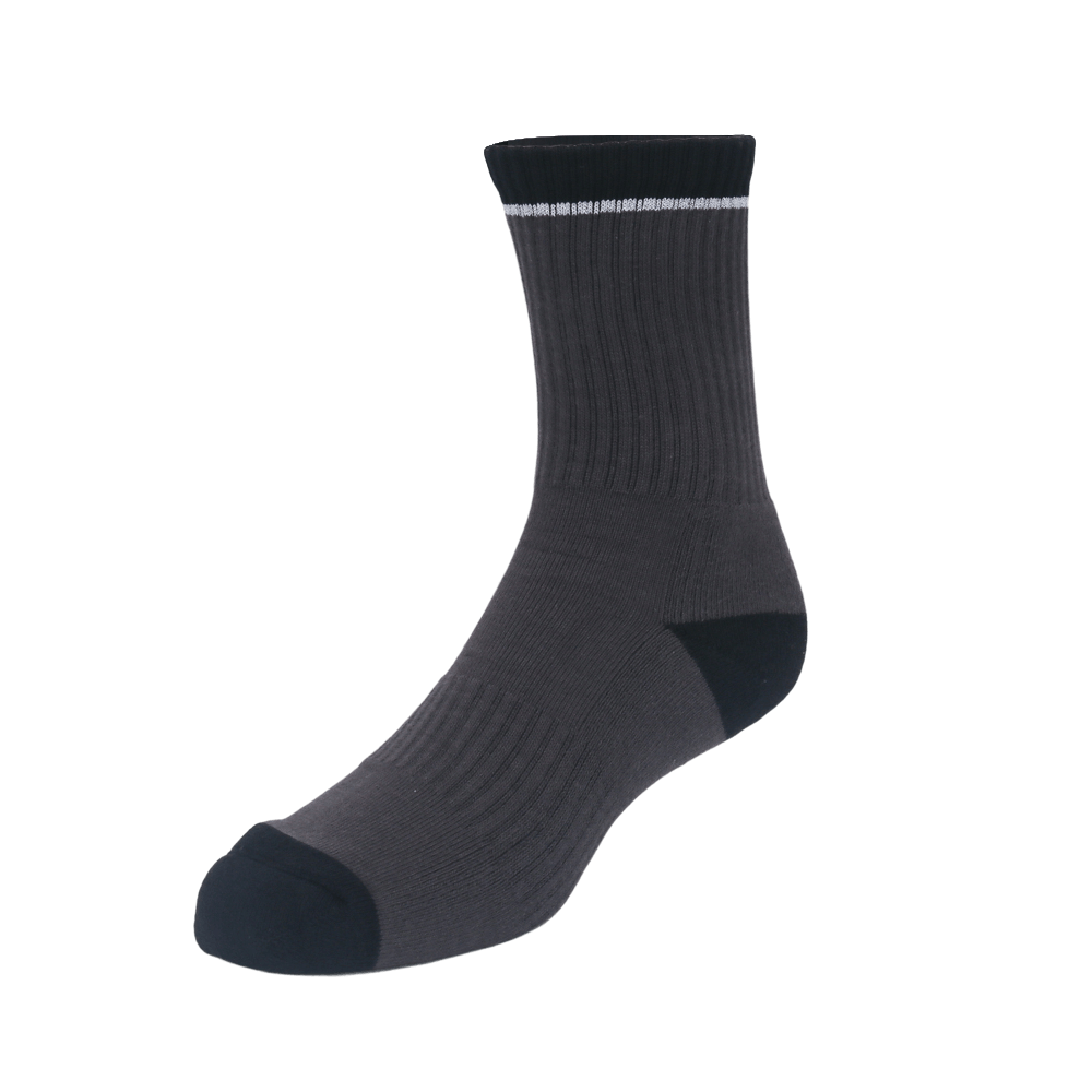 GoPlayer女高爾夫氣墊抗菌中筒襪(黑)