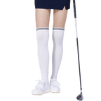 GoPlayer女膝上長筒襪(竹炭白黑)