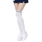 GoPlayer女膝上長筒襪(竹炭白黑)