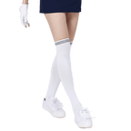 GoPlayer女膝上長筒襪(竹炭白黑)