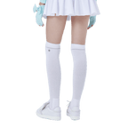 GoPlayer女高爾夫膝上襪(白銀)