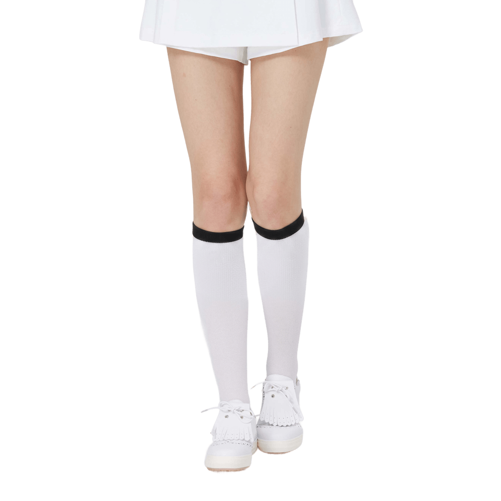 GoPlayer女高爾夫長筒襪(白)